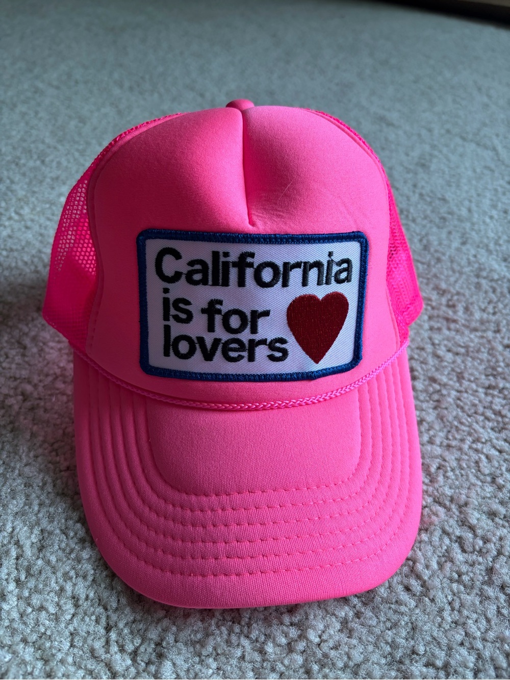 Aviator nation pink hair preppy California for lovers trucker hat one size